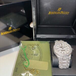 Audemars Piguet Diamond-Accented Silver Watch
